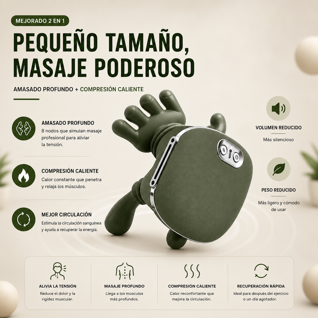 Masajeador Cervical 4D con Calor ™