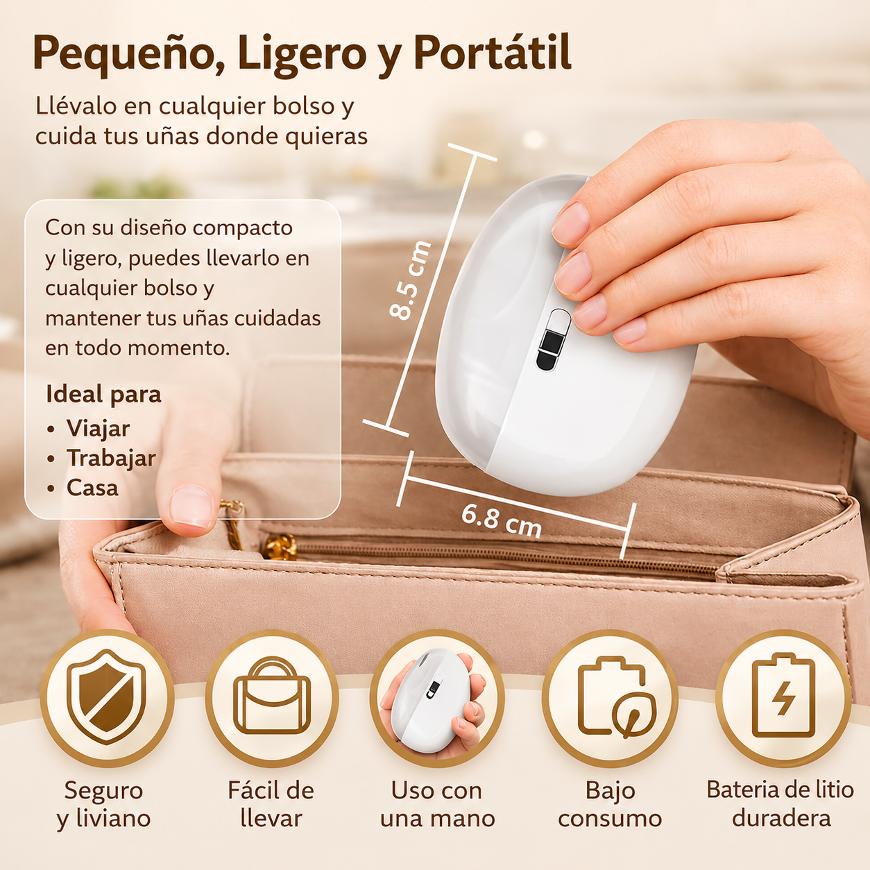 Cortaúñas y Pulidor Eléctrico 3 en 1™